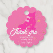 Danke Pink Doll Birthday Party, Rollerblade Geschenkanhänger (Vorderseite)
