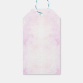 Danke, Pink Floral Princess Dress Geschenkanhänger (Rückseite)