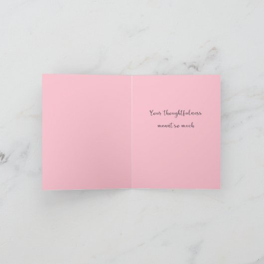 Danke Pink Floral Watercolor (Innenseite)