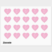 Danke Pink Girly Aufkleber (Blatt)