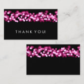 Danke, Pink Hollywood Glam einfügen Begleitkarte (Vorne/Hinten)