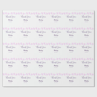 danke pink lila pastell hochzeit name datum lea geschenkpapier