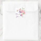 Danke Pink Lilies Floral Butterfly Stickers (Tasche)