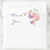 Danke Pink Lilies Floral Butterfly Stickers (Tasche)