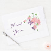 Danke Pink Lilies Floral Butterfly Stickers (Umschlag)