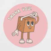 Danke, Pink Packetaufkleber Etiketten (Design 2)