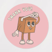 Danke, Pink Packetaufkleber Etiketten (Design 1)