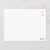 Danke, Pink Rose Blume Blank Floral Post Card Postkarte (Rückseite)