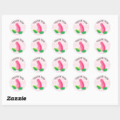Danke, Pink Rosenknospe Stickers (Blatt)