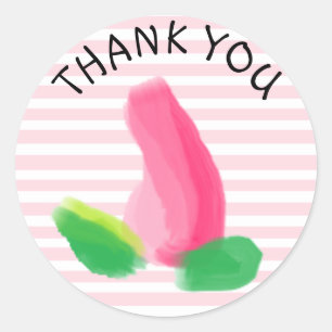 Danke, Pink Rosenknospe Stickers