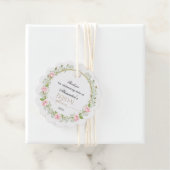 Danke Pink Roses & Baby's Breathe Geschenkanhänger (Beispiel)