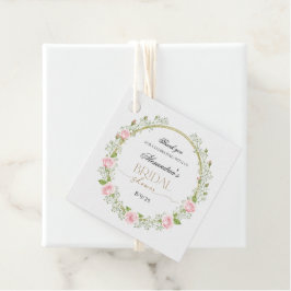 Danke Pink Roses & Baby's Breathe Geschenkanhänger