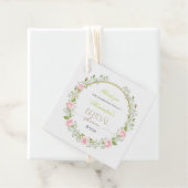 Danke Pink Roses & Baby's Breathe Geschenkanhänger (Beispiel)