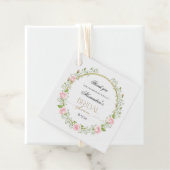 Danke Pink Roses & Baby's Breathe Geschenkanhänger (Beispiel)