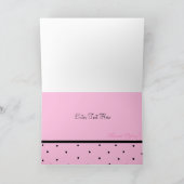 Danke, Pink Stripe Dankeskarte (Innenseite)