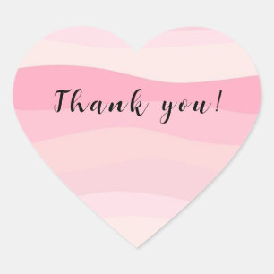Danke, Pink Striped Stickers