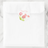 Danke Pink Tulips Blumenmuster Sticker (Tasche)