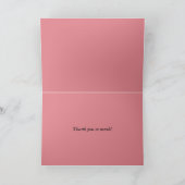 Danke Pink und Cream Poinsettias mit Text (Innenseite)