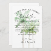 Danke, Plakatkarte Einladung (Vorne/Hinten)