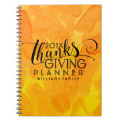 Danke, Planne Black Typografy on Orange Notizblock (Vorderseite)