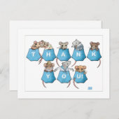 Danke, Pocket Mäuse Postcard Postkarte (Vorne/Hinten)