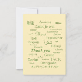 "Danke" Polyglot Typografie Grün Eier Weiß Dankeskarte