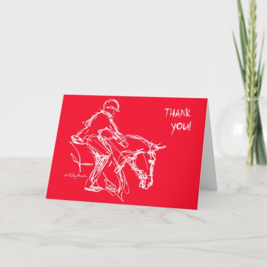 Danke Pony! Kardieren Sie Rot (Vorderseite)