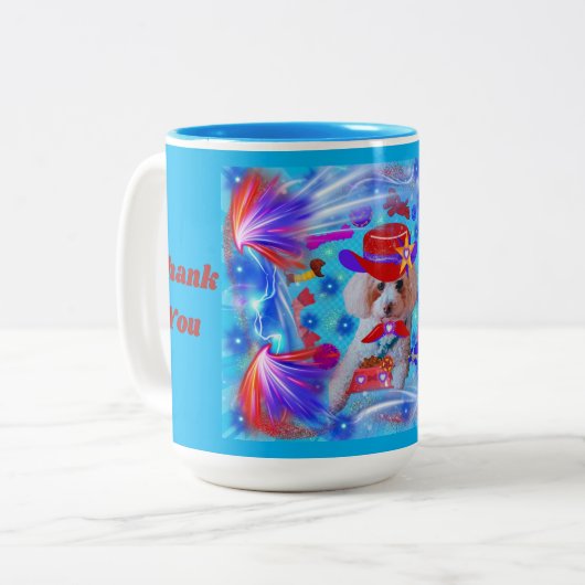 Danke Poodle Coffee Tasse (Vorderseite Links)