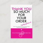 Danke, Poshmark Visitenkarte (Vorderseite)