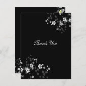 Danke, Postcar, die weißen Blüten. Postkarte (Vorne/Hinten)