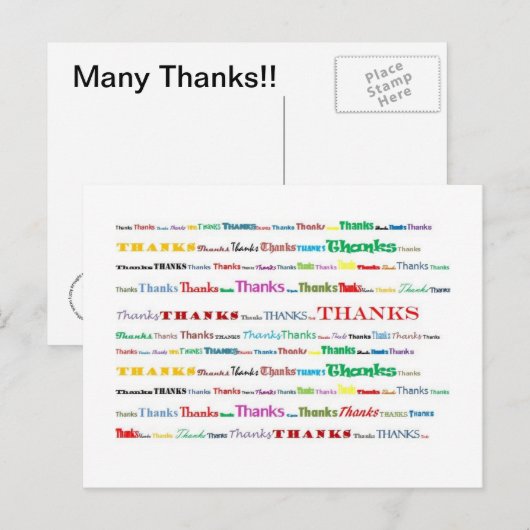 Danke Postkarte (Vorne/Hinten)