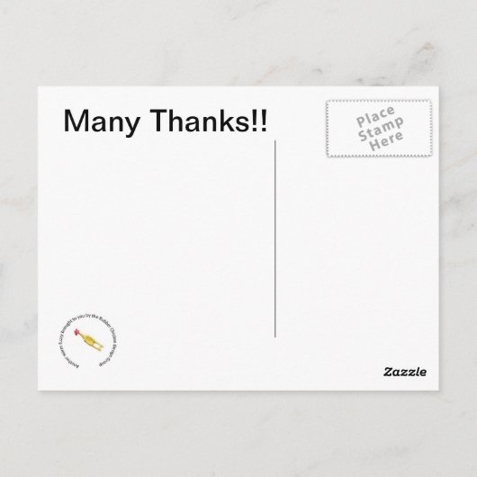 Danke Postkarte (Rückseite)