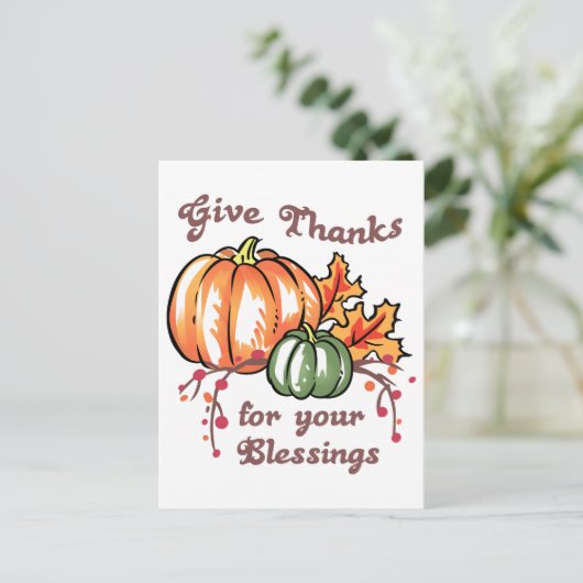 Danke Postkarte (Stehend Vorderseite)