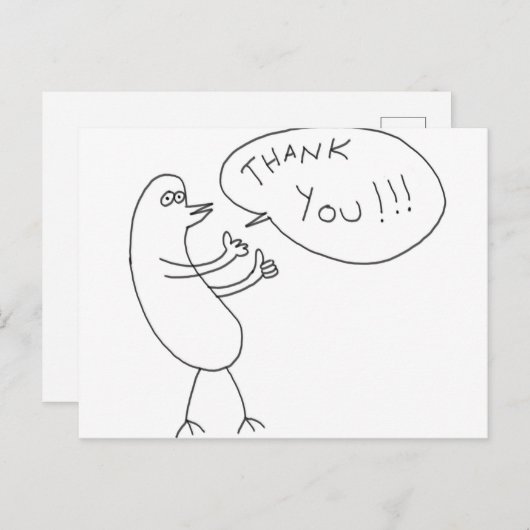 Danke!!! Postkarte (Vorne/Hinten)