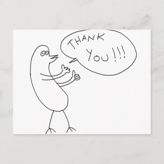 Danke!!! Postkarte (Vorderseite)