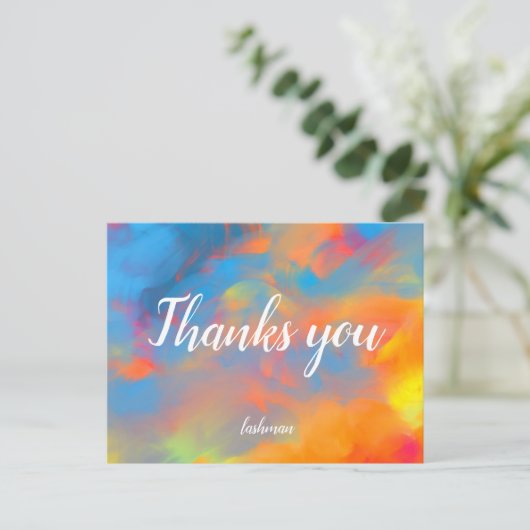 Danke Postkarte (Stehend Vorderseite)