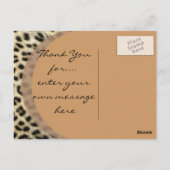 Danke Postkarten-Leopard-Druck Postkarte (Rückseite)