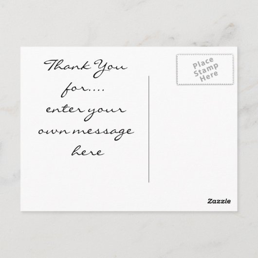 Danke Postkarten-Rote Rose Postkarte (Rückseite)