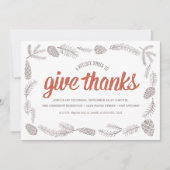 Danke Potluck Einladung (Vorderseite)