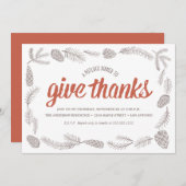 Danke Potluck Einladung (Vorne/Hinten)