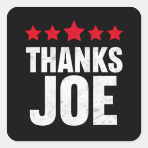 Danke Präsident Danke Joe Biden Danke Joe Quadratischer Aufkleber
