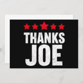 Danke Präsident Joe Biden Danke Joe Einladung (Vorne/Hinten)