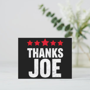 Danke Präsident Joe Biden Danke Joe Postkarte