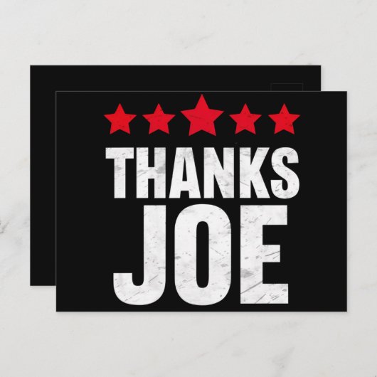 Danke Präsident Joe Biden Danke Joe Postkarte (Vorne/Hinten)