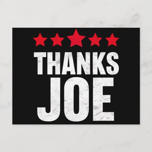 Danke Präsident Joe Biden Danke Joe Postkarte (Vorderseite)