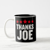 Danke Präsident Joe Biden Danke Joe Zweifarbige Tasse (Links)