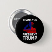 Danke Präsident Trump Button (Vorne & Hinten)