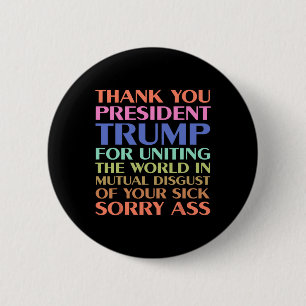 Danke Präsident Trump für die Einigung der Welt - Button