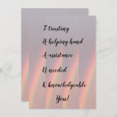 Danke Prism Flat Grußkarte (Vorne/Hinten)