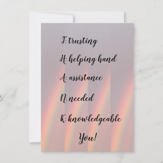 Danke Prism Flat Grußkarte (Vorderseite)